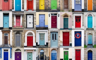 painting a front door with bold color